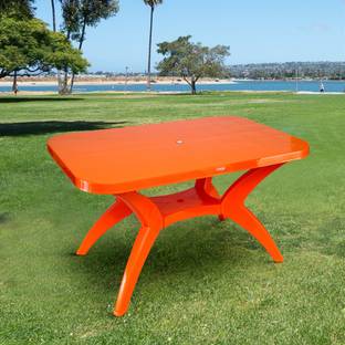 Furniture Yard Mango Party Outdoor Cafeteria Plastic 4 Seater Dining Table