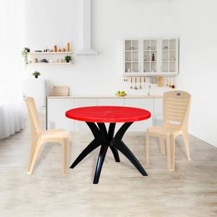Nilkamal Meridkrs Plastic 4 Seater Dining Table