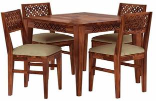 JHDECOR Solid Sheesham Wood 4 Seater Dining Set For Dining Room | Kitchen | Hotel Solid Wood 4 Seater Dining Table