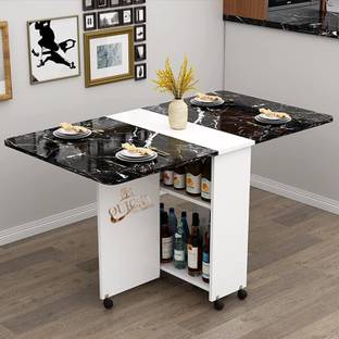 QuickyGoQuickly Marble Design Engineered Wood 6 Seater Dining Table