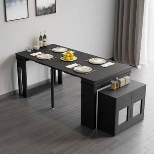 NG Decor Modern Extendable Dining Table Rectangle Sideboard with Storage Engineered Wood 8 Seater Dining Table