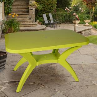 Furniture Yard Mango Party Outdoor Cafeteria Plastic 4 Seater Dining Table