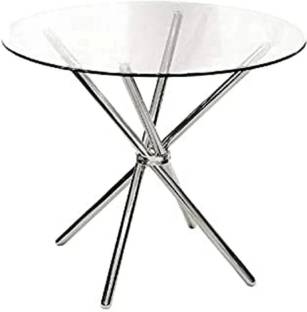 एन डी Stainless Steel Contemporary Heavy Duty Dining Table Metal Stand Without Glass Glass 4 सीटर डाइनिंग टेबल