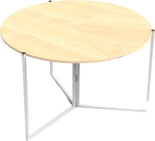 InnoFur Aston Folding Round Engineered Wood 4 Seater Dining Table