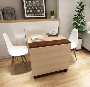 Buildream Space Saving Folding Dining Table 6 Seater (Without Chairs) Engineered Wood 6 Seater Dining Table