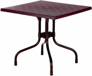 Binani Olive Square Plastic Table for Dining Area|Lightweight & Sturdy Foldable Table| Plastic 4 Seater Dining Table