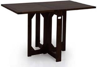 WOODSTAGE Solid Wood Folding Dining Table for Dining Room Solid Wood 4 Seater Dining Table