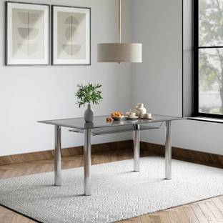 Godrej Interio Cooper Glass 6 Seater Dining Table