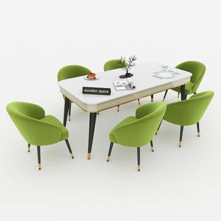 Woodenspace Solid Wood 6 Seater Wooden Dining Set for Dining Room & Kitchen| Rosewood Solid Wood 6 Seater Dining Table