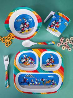Servewell Pack of 5 Melamin Kids Set - Mickey Dinner Set