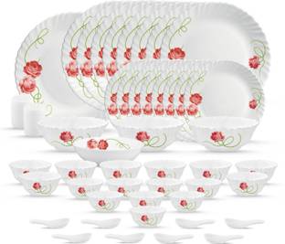 LAOPALA Pack of 47 Opalware Dainty Swirl Dinner Set