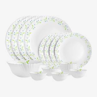 cello Pack of 17 Opalware Dazzle Tropical Lagoon |Crockery| Dinner Set