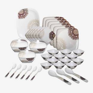Hamlay Pack of 40 Melamin Abstract Dinner Set