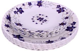 CARNIVAL Pack of 12 Melamin Smart(505)(10"+7")Full and Half Dinner/Lunch&Dining Plate Set 12 Pcs of Melamine Dinner Set