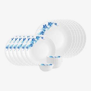 cello Pack of 18 Opalware Dazzle Swirl Dinner Set