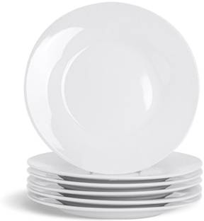 IKEA Pack of 6 Stoneware Digital Shoppy OFTAST Tempered Opal Glass Dinnerware Plates - 6 Piece, White Dinner Set