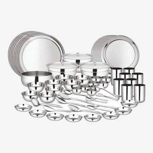 Shri & Sam Pack of 101 Stainless Steel Kitchen Combo Dinner Set