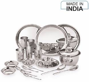 NEELAM Pack of 36 Stainless Steel Premium Dinner Set of 36 Pcs, 22G Dinner Set
