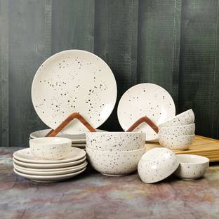 Artysta Pack of 20 Ceramic Artysta 'Smokey Marble' Dinnerware Crockery Set Dinner Set