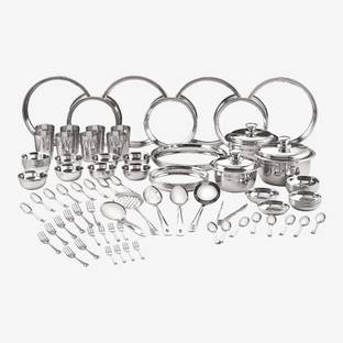 NEELAM Pack of 101 Stainless Steel Premium Eco Dinner Set Dinner Set