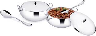 POGON Pack of 4 Stainless Steel Suprimo Serving Set, Serving Bowls with Lid Dinner Set