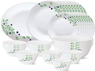 BOROSIL Pack of 36 Opalware LARAH BY BOROSIL 36N D/SET FOLIAGE TIARA SERIES Dinner Set