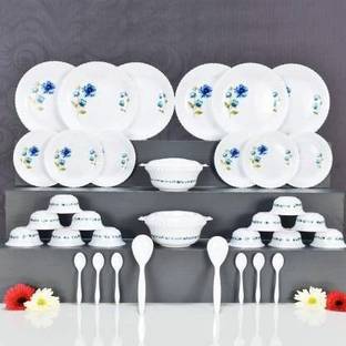 jke Pack of 36 Plastic Dinner Set (Microwave Safe) Dinner Set