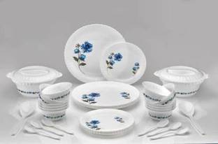 Welkar Pack of 36 Plastic Dinner Set of 36 Melamine Dinner Set
