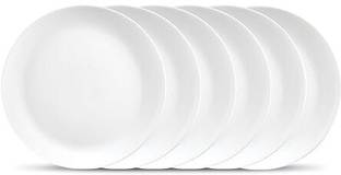 Kriti Traders Pack of 6 Opalware Plain White Dinner Plate for dining & gifting Dinner Set