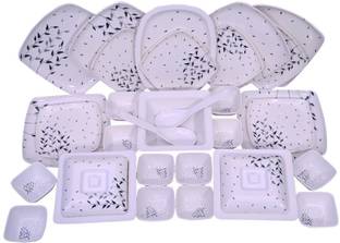 CARNIVAL Pack of 32 Melamin Melamine Square Lito Model beautifull Dinner Set Dinner Set
