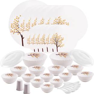 cello Pack of 37 Opalware Dazzle Tree Of Life 37 Pcs Dinner Set