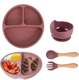FUSION FLY silicon plate with bowl and spoon Dinner Plate