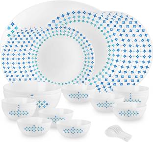 cello Pack of 33 Opalware Royale Cool Star 33 Pcs Dinner Set