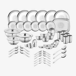Pigeon Pack of 64 Stainless Steel Dinner Set