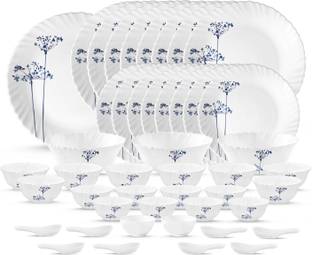 LAOPALA Pack of 46 Opalware Novo Aqua Spray Dinner Set