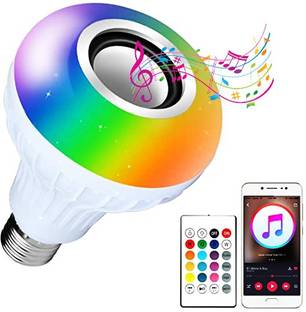 iDOLESHOP Smart LED light Music Bulb Multicolor with Bluetooth Connectivity Remote Control Single Disco Ball