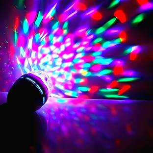 RavAry Rotating LED Crystal Bulb Magic Disco Light Night Lamp for Party/Home Decoration Disco Ball Set