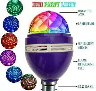 Glamezone Rotating Light Bulb Multicolor Party Light Bulbs Party Crystal Ball Lights Single Disco Ball