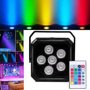 HexaGear 6 LED for Home Party Festival Lighting with 24 Color Remote Control RGB Disco Ball Set