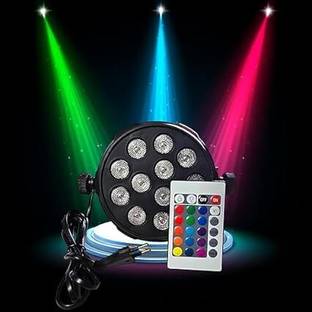 KAVORA 12 LED Mini DJ Par Disco/Club Light with Remote Home/Diwali/Festival Decorations Single Disco Ball