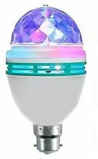 PARVEEN 360 Degree Crystal Rotating Magic Disco LED Bulb Lamp Single Disco Ball