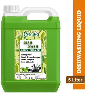Qlendia Green Citrus Anti Bac, Dishwash Liquid Gel, Leaves No Residue, Grease Cleaner Dish Cleaning Gel