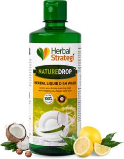 HERBAL STRATEGI Dishwash Liquid | 100% Herbal| Tough on Grease| Plant-based Dish Cleaning Gel Dish Cleaning Gel