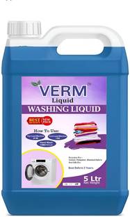 vermliquids Liquid Detergent 5L, For Hand Wash, Front and Top Load Washing Machine Dish Cleaning Gel