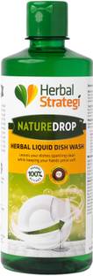 HERBAL STRATEGI Naturedrop Dishwash Liquid Gel 100% Herbal Skin Safe Baby Safe Dish Cleaning Gel Dish Cleaning Gel