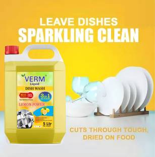 Verm Dish Wash Liquid With Lemon for oil & washes off Kitchen Utensil Cleaner Dish Cleaning Gel