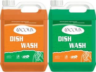 GOVIN WASH Dish Cleaning Gel green ,orange Non Acidic Dish-washing liquid combo pack of -2 Dish Cleaning Gel