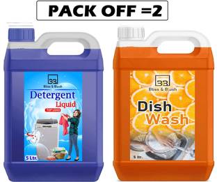 BLISS & BLUSH 5LTR orange dish wash 5LTR Top Load Liquid Detergent with Kitchen Cleaner Dish Cleaning Gel