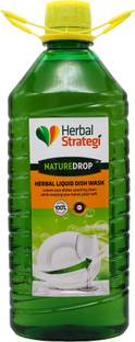 HERBAL STRATEGI Naturedrop Dishwash Liquid Gel 100% Herbal Skin Safe Baby Safe Dish Cleaning Gel