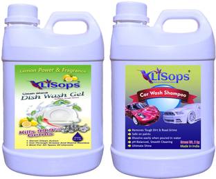 LiSops Dish Cleaning Gel 2kg&Car Washing Shampoo 2kg Dish Cleaning Gel